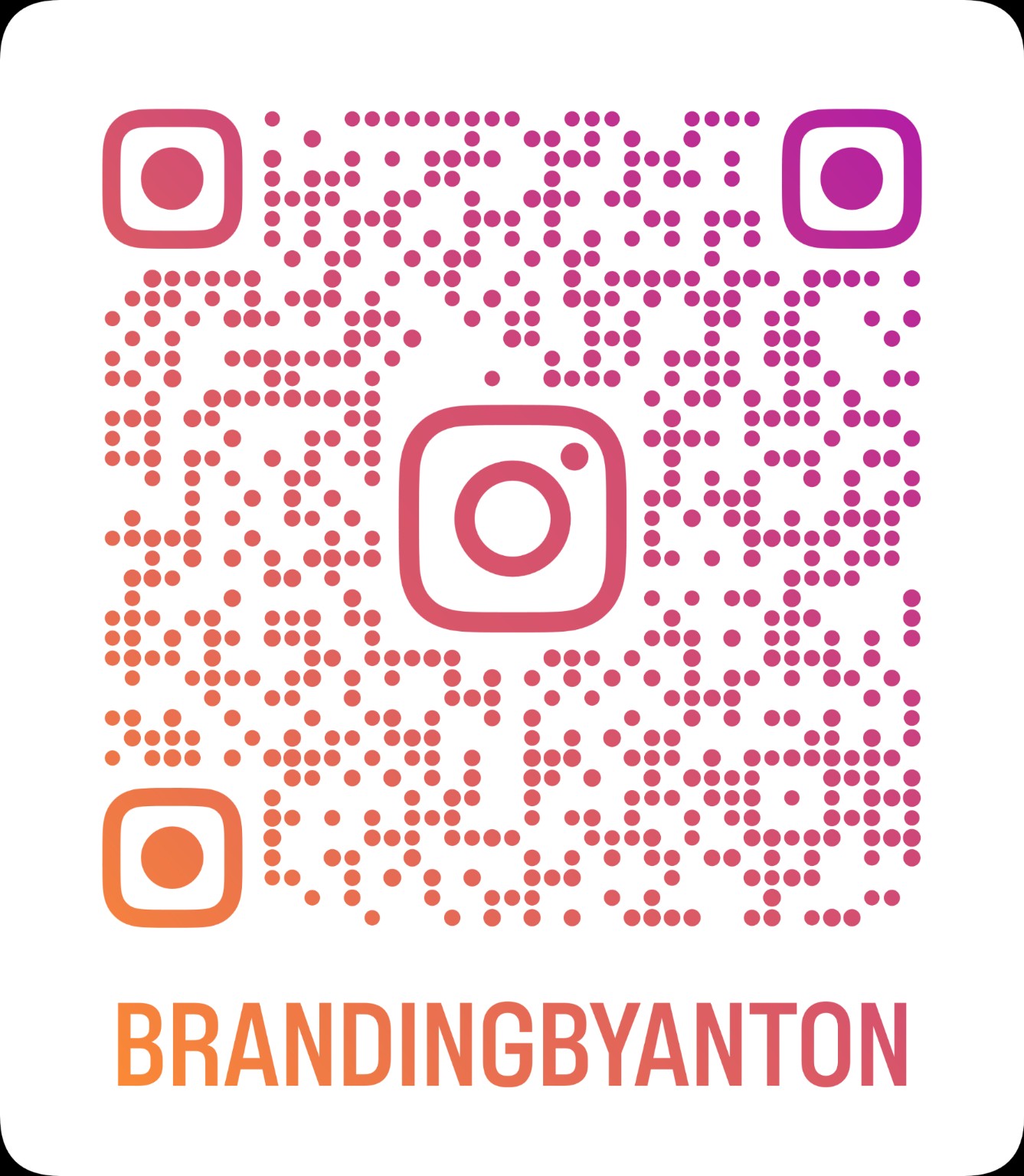 Instagram QR code for Branding By Anton
